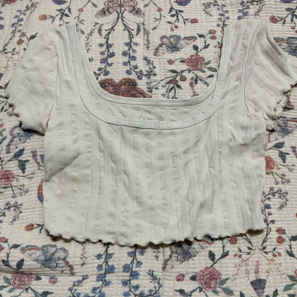 Aerie Offline square neck cropped top
